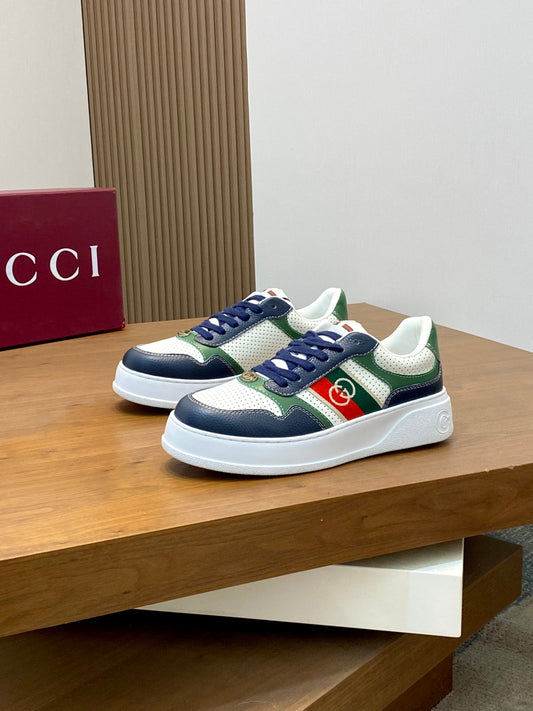 Gucci GG Canvas / White Leather Men's Screener