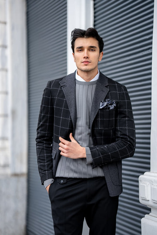 Shadow Block Slim Fit Blazer