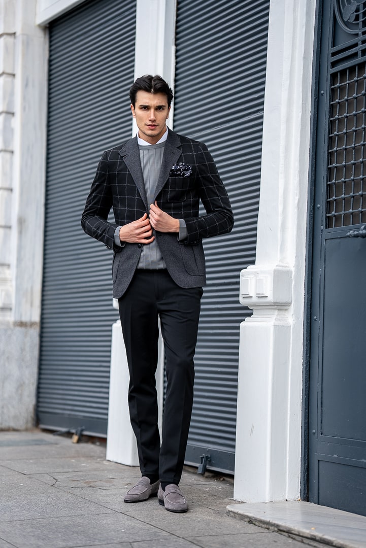 Shadow Block Slim Fit Blazer
