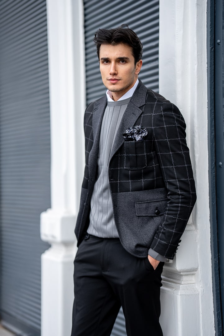 Shadow Block Slim Fit Blazer
