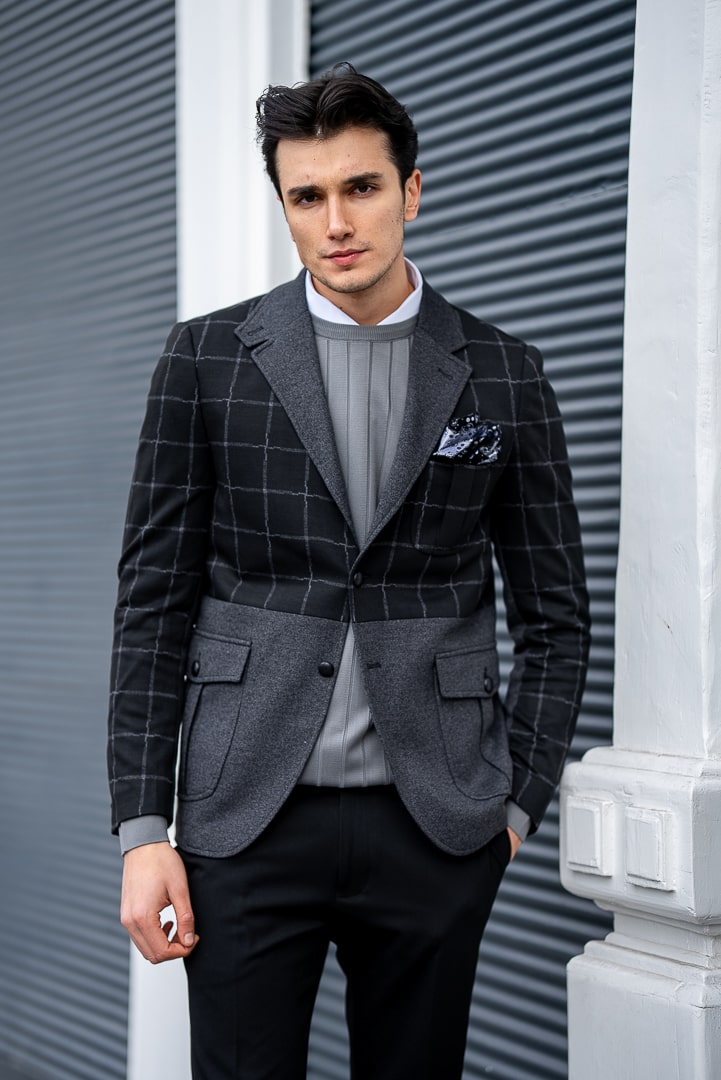 Shadow Block Slim Fit Blazer