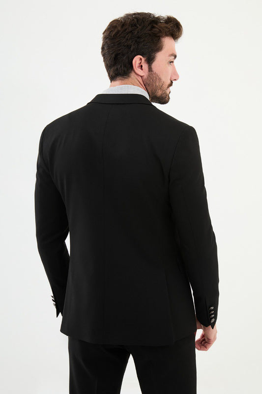 Classic Black Two-Button Blazer
